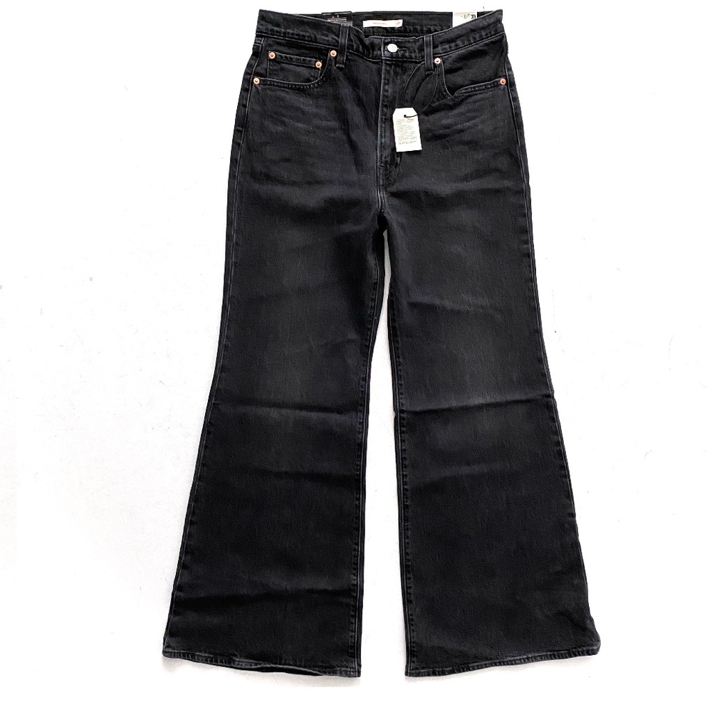 Levi's Black High-Rise Wide Leg Jeans
